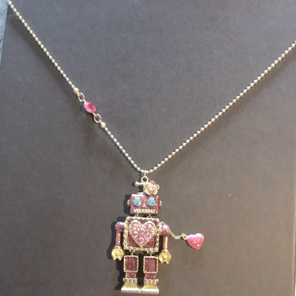 Betsey Johnson Robot Necklace